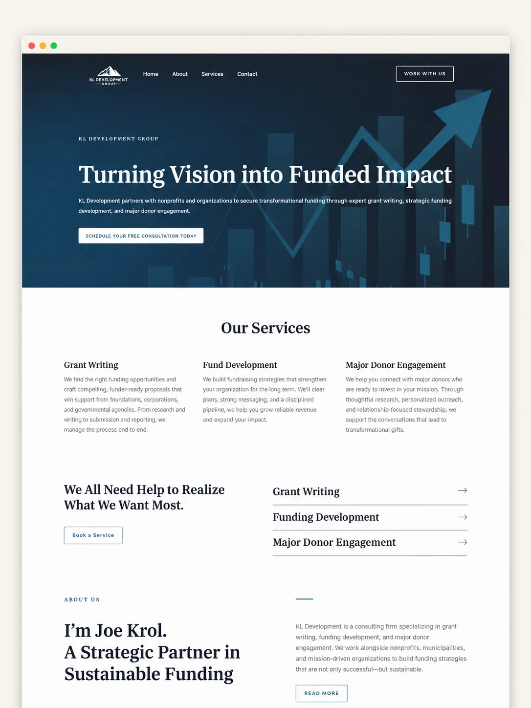 kl development group website preview